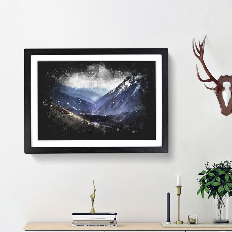 Trail in the Annapurna Circuit Nepal - Picture Frame Graphic Art Print, 33cm H x 45cm W x 2cm D, Black Framed