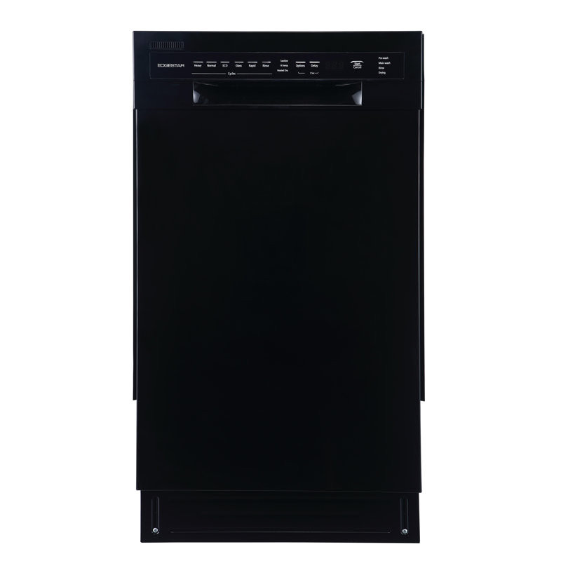 18" 52 dBA Built-In Full Console Dishwasher, Black