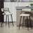 Hosner SET OF 2, 26'' Counter Height Bar Stools PU Cover Kitchen Island Counter Bar Stool With Black Powder Coating Base And Footrest-756658344