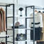 Armoire autoportante blanche en bois avec métal - Rangement profond, cadre rouillé, résistance à l'eau et à la chaleur, finition anti-rayures, cadre de tableau de classement E0 et, espace de rangement supplémentaire