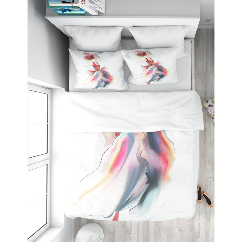 Ensemble de housse de couette designart retro mode, Housse simple + 1 taie décorative