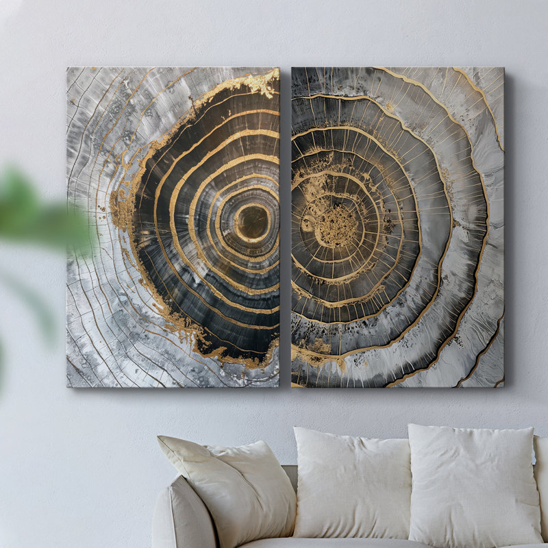 ABSTRACT Series CCLXII - Toile tendue avec châssis de qualité supérieure - Prêt à être accroché, H 60 po x l 80 po