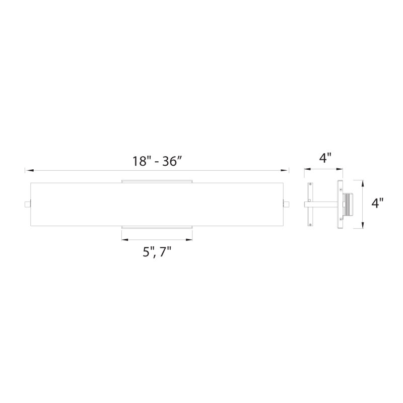 White Aluminum Dimmable LED Bath Bar Light