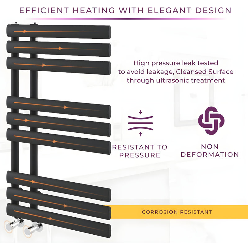 Vertical Designer Towel Rail 113cm H X 50cm W