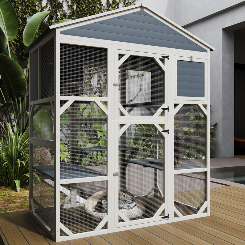 Très grand enclos extérieur pour chat, cage de jeu extérieure pour chat, grand parc extérieur imperméable pour chat