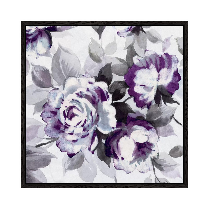Scent Of Plum Roses III 1 Piece Wall Art on Canvas, 93.98 cm H x 93.98 cm W, Black Floater Framed