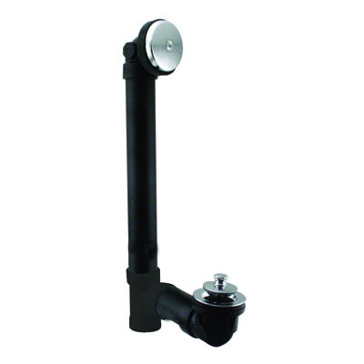 Drain de baignoire en ABS Twist and Close avec trop-plein à 2 trous
