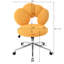 Chaise de bureau pivotante à 360° réglable en hauteur, revêtue de tissu, cinq positions pour une grande liberté de mouvement, coussin en mousse haute densité, design ergonomique, capacité de charge de 100 kg.