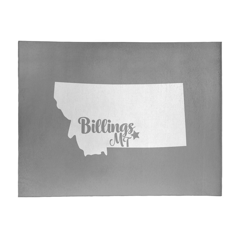 Tapis gris zone en polyester billings montana, Rectangle 8 pi x 10 pi