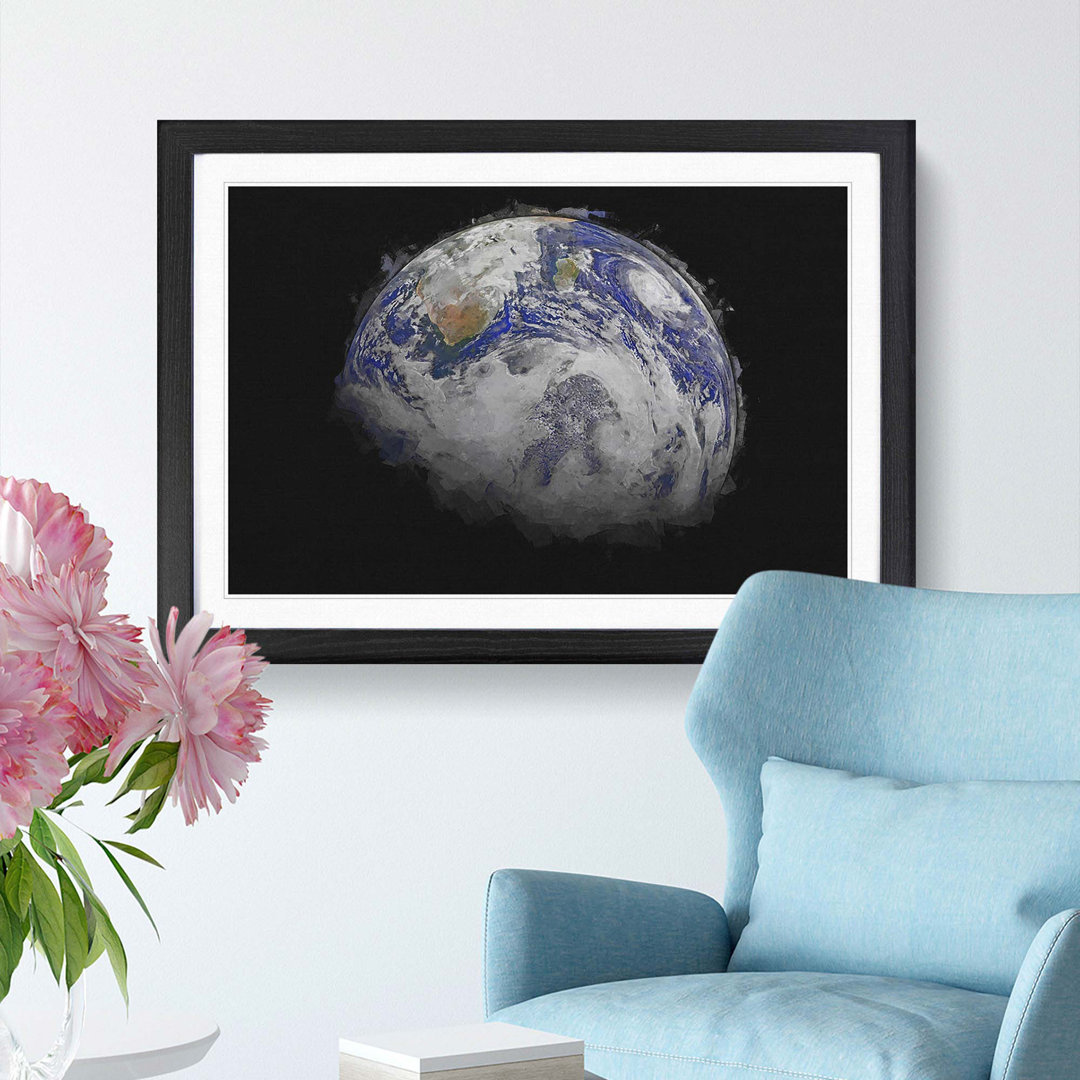 A Sky View of Earth in Abstract - Framed Print