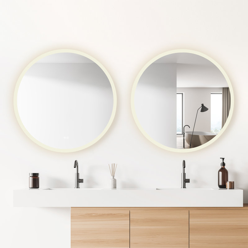 Miroir de salle de bain mural Moscow, 36 po x 36 po