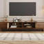 Meuble télé en noyer noir de style médiéval-118740799