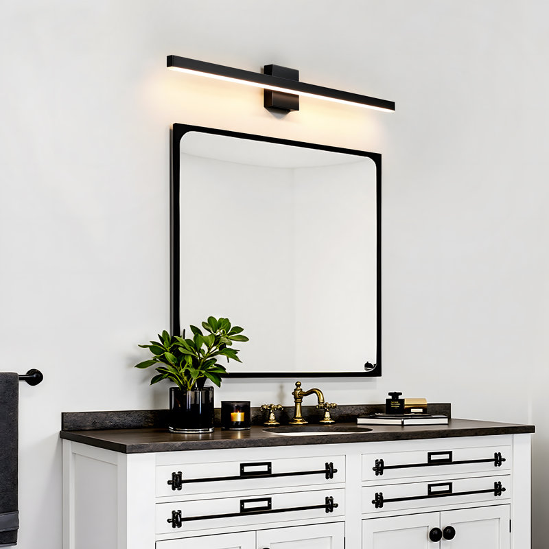 39-Inch 5CCT Dimmable Bathroom Vanity Light, Matte Black