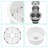 18 Inch Dual Mounted Single Bowl Ceramic Circular Kitchen Sink With Drain Assembly And Bottom Grid