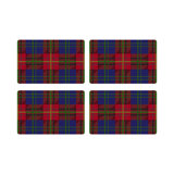 Tartan Vegan Leather Rectangle Pebble Placemat