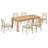 Azil 7 - Piece Table and Chair Set with Leaf,dining room set,dinning table set-1231371033