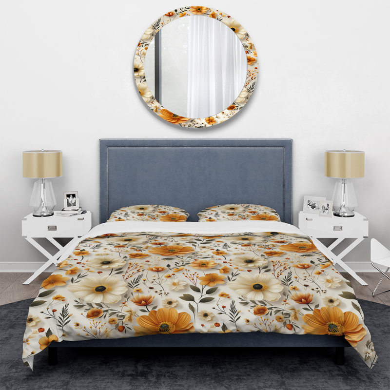 Ensemble de housse de couette Autumn I, Housse de couette simple + 1 taie décorative stan