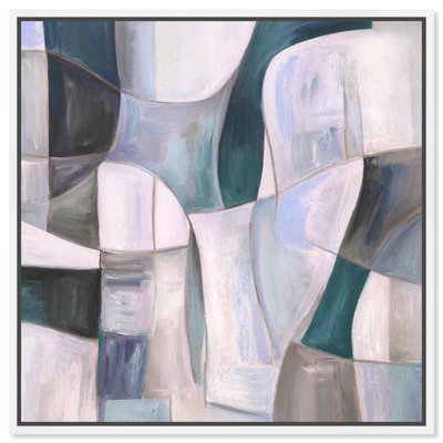 "Blue Reverie I", impression sur toile par Art Remedy, cadre blanc, 24 x 24