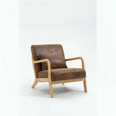 Chaise d'appoint Mid-Century moderne - Coussin à haute densité en éponge et à la taille