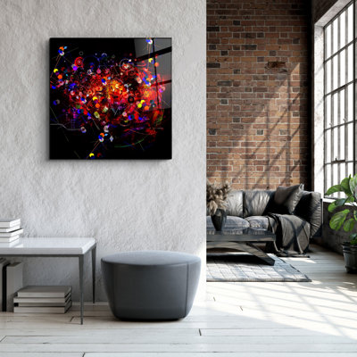 Superbe peinture décorative en verre trempé 23,6 po x 23,6 po | 100% verre trempé, épaisseur: 0,16 pouce | Impression UV pour des couleurs éclatantes | Art mural parfait pour la décoration de la maison ou du bureau, design moderne et élégant