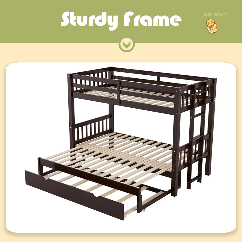 Harriet Bee Twin Over Pull-Out Bunk Bed With Trundle - Wayfair Canada