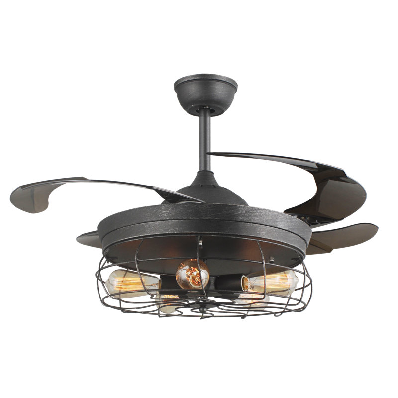 Ventilateur de plafond rétractable 45 pouces avec télécommande Bairoil