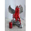 Prancing Red Pegasus Winged Horse Sculpture Aluminum Art 17"x15"x19"H