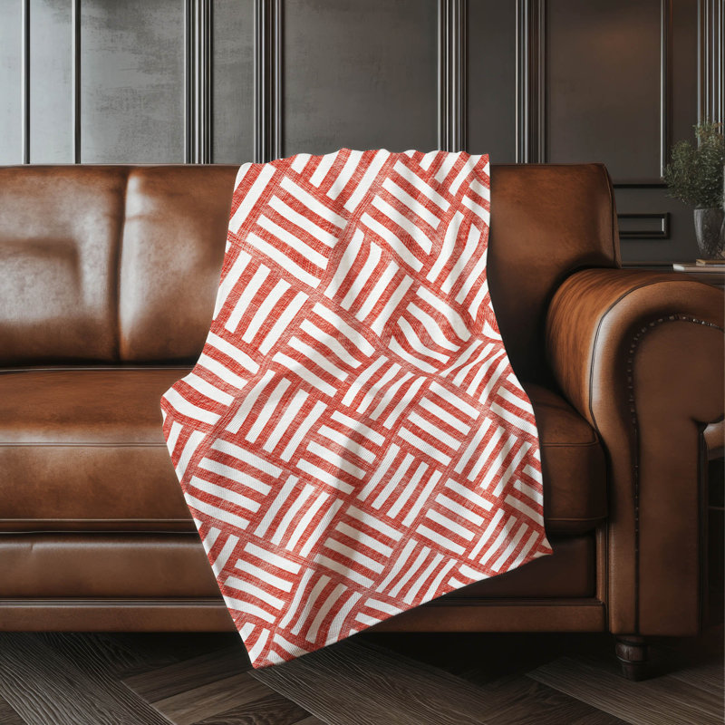 Jeté carré Addison Sherpa ASB620, Rouge