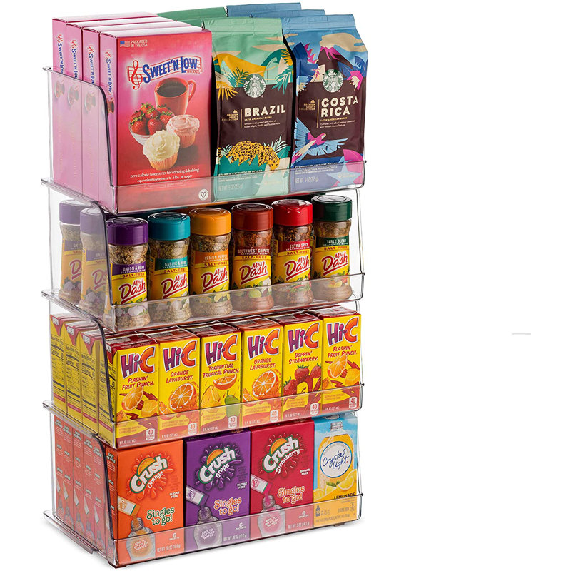 Keeley Open Front Pantry Organizer 4 Set
