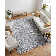 Tapis rectangulaire gris clair Marut