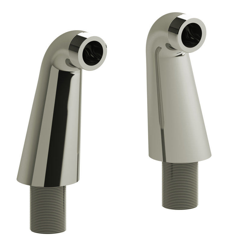 4" Deck Mount Riser Pair, Polished Nickel