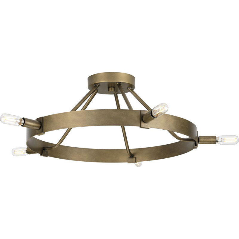 Semi Flush Mount, Aged Bronze