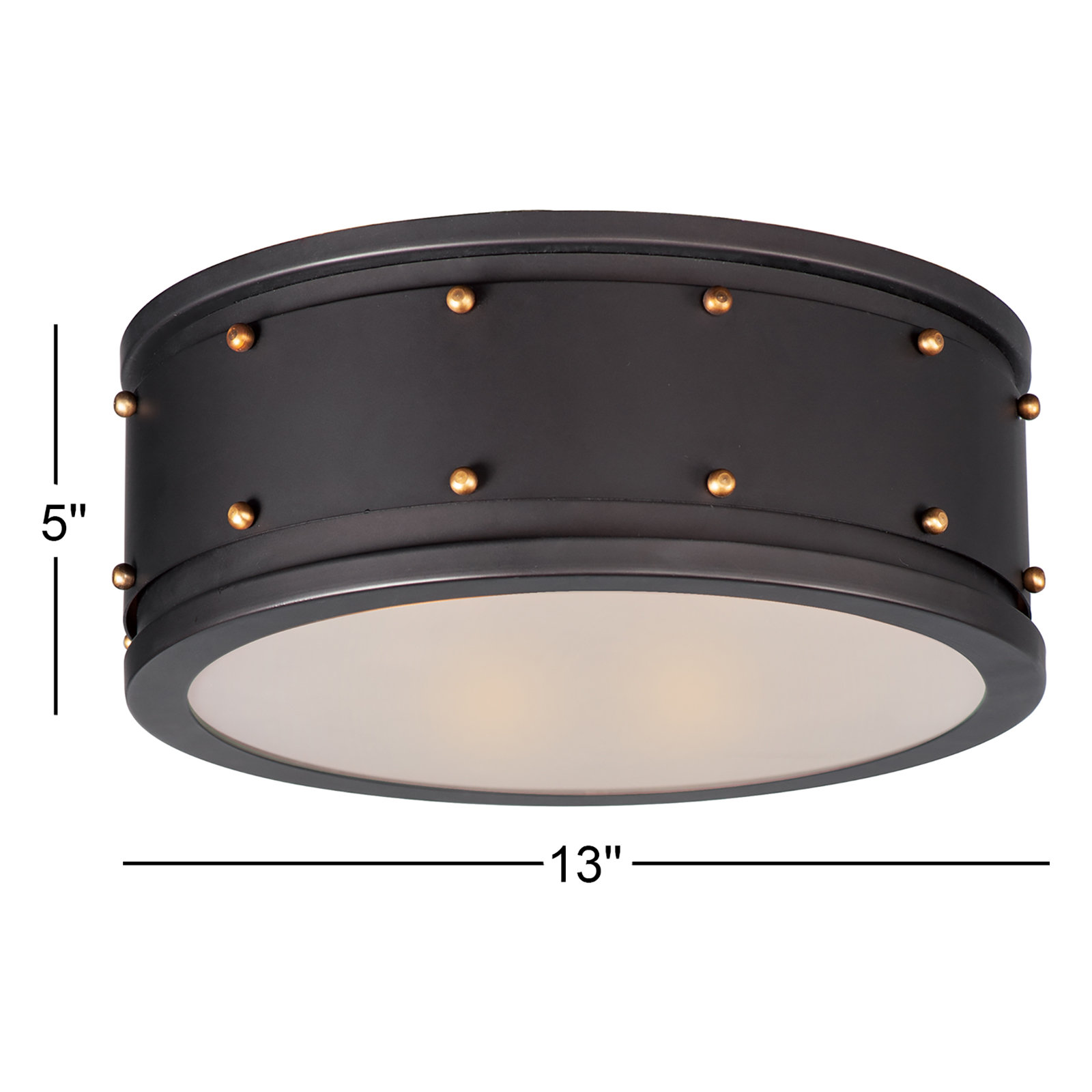 Priyanka 2 Light Glass Flush Mount