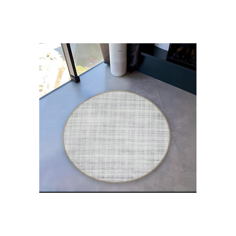 Tapis rond lavable à la machine, Sous-tapis rond 2 pi 8 po inclus