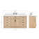 Tidworth 66'' Solid Wood Single Bathroom Vanity with 1.5'' White Quartz Top, Rectangular Sink