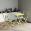 3 Piece Patio Bistro Set Of Foldable Square Table And Chairs-861189387