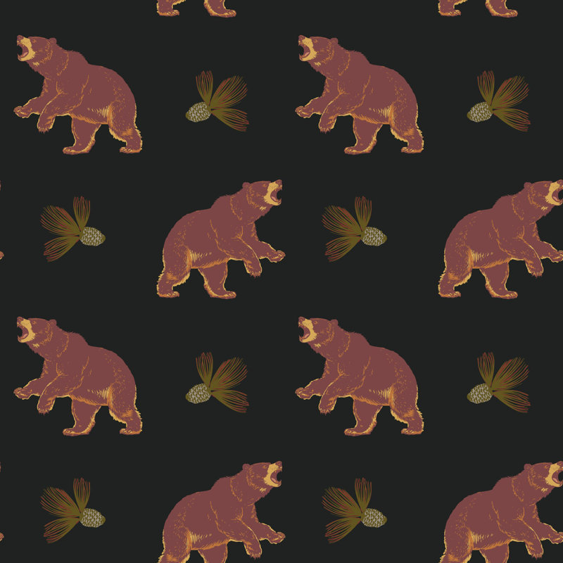 Roaming Black Bear - Autumn Ember Wallpaper