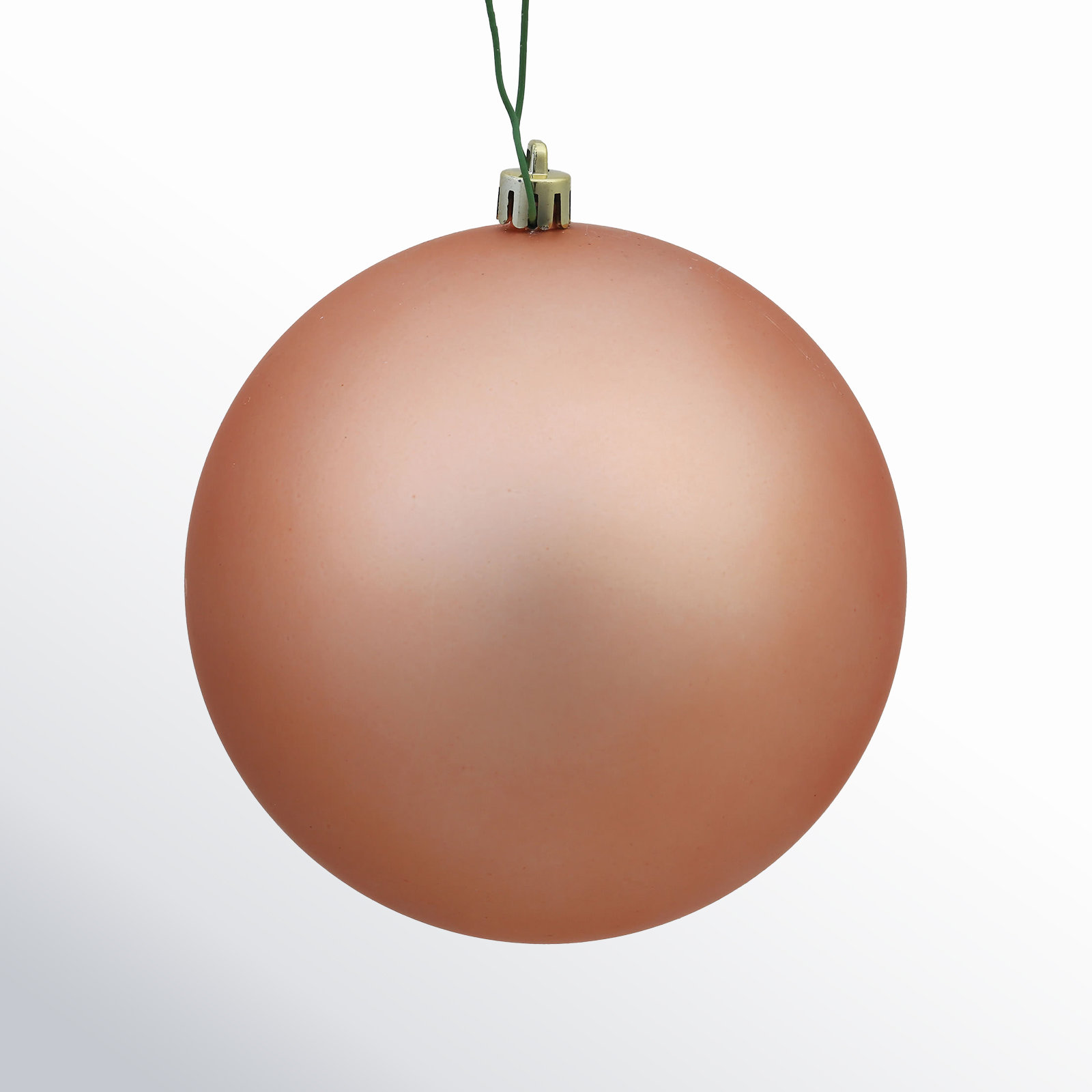 Christmas Ball Ornament, 4.75" H x 4.75" W x 4.75" D, Matte Rose Gold