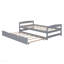 Lit plateforme simple avec lit gigogne simple, gris-1157372150