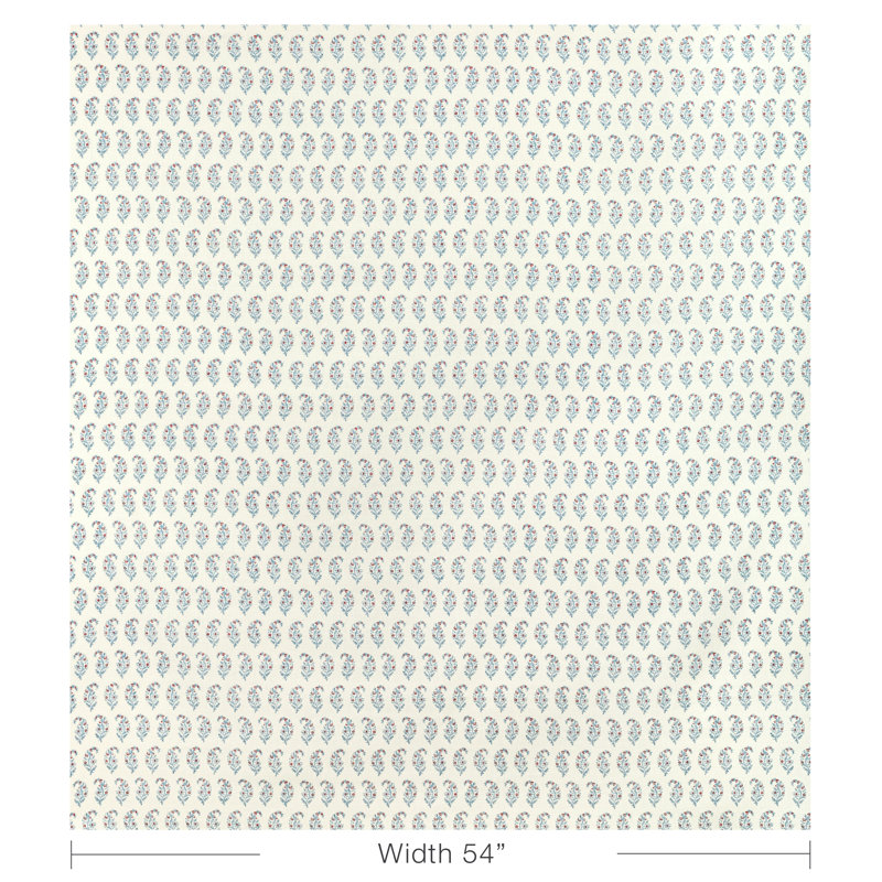 Indiennes Paisley Fabric, Berry