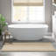 Tapis pour salle de bain réversible 100% coton 24 x 44 po, 3000 g / m², doux et texturé, poils moyens de 0,5 po, antidérapant, confortable, lavable à la machine-10154550