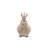 Resin Bird Figurines with Crown Detailing and Textured Bodies Decorative Polyresin Animal Sculptures Whimsical Crackled Design Ornament Accents for Display Shelf or Mantel Set of 2-1940547064