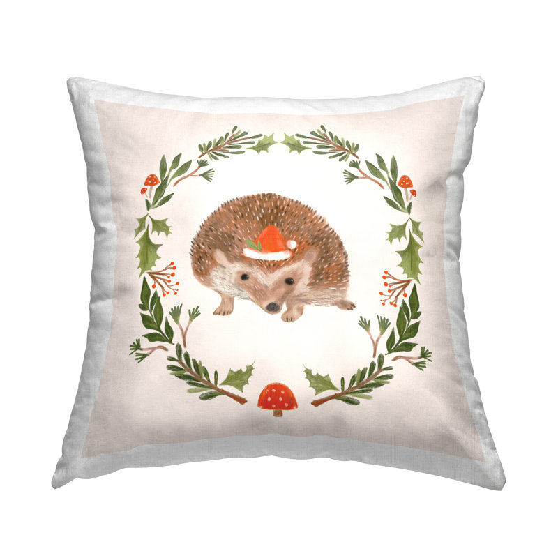 Coussin Holiday Holiday Hedgehog Wreaf