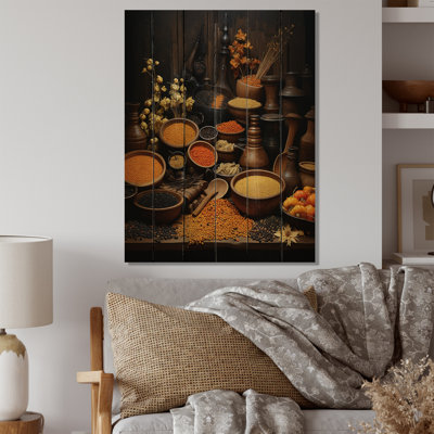 Oriental Epices Food IV sur bois