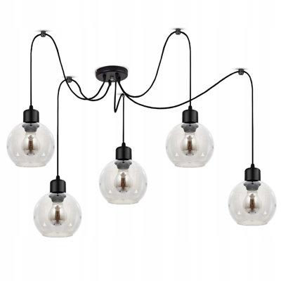 Feickert 5 - Light Matte Black Cluster Pendant