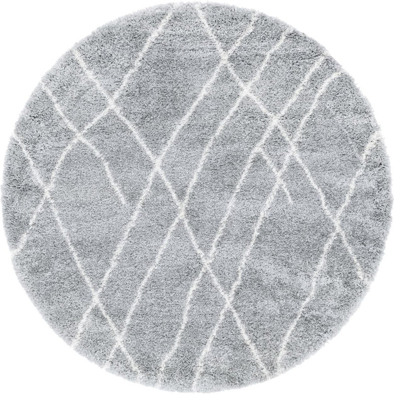 Striped Indoor Rug, Round 6'1"