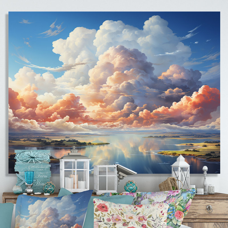 Clouds Coastal Horizons III - impression, Toile tendue, H 12 po x l 20 po x P 1 po