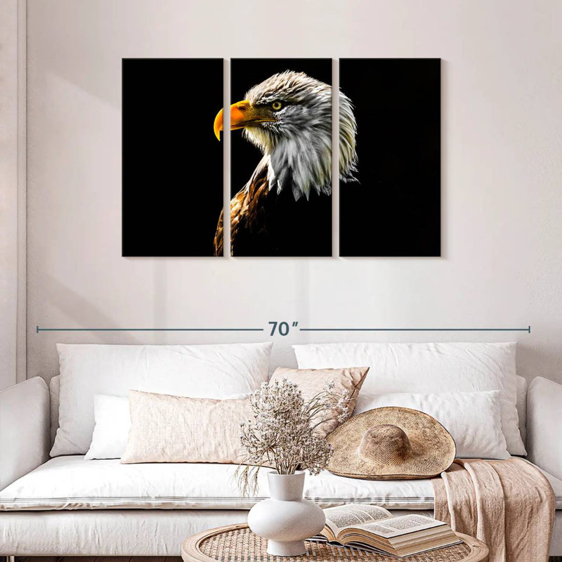 Ronce près d'un aigle à tête blanche, H 28 po x l 45 po