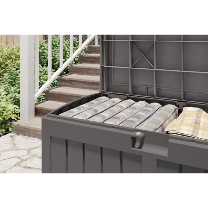 Suncast - 50 gallons Coffre de terrasse moyen avec siège - Stoney