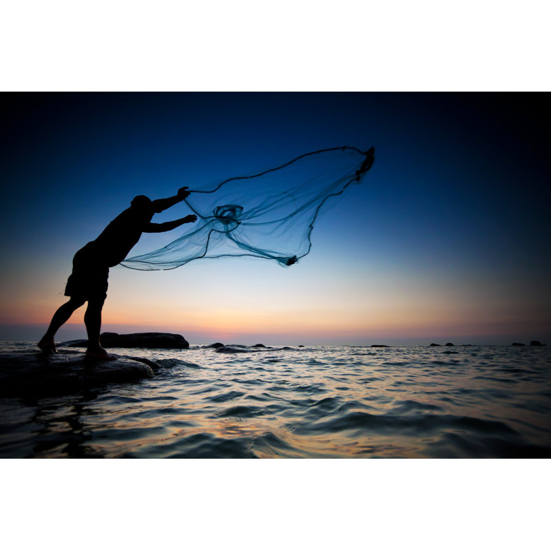 Fisherman by Michaelstockfoto - Wrapped Canvas Print, 30cm H x 46cm W
